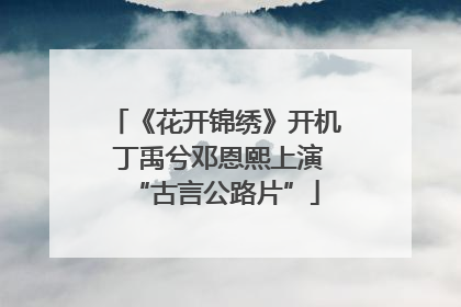 《花开锦绣》开机 丁禹兮邓恩熙上演“古言公路片”