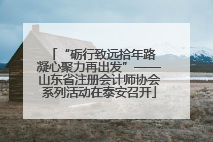 “砺行致远拾年路 凝心聚力再出发”——山东省注册会计师协会系列活动在泰安召开