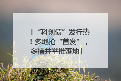“科创债”发行热！多地抢“首发”，多措并举推落地
