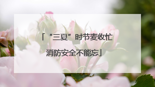 “三夏”时节麦收忙 消防安全不能忘