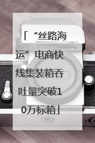 “丝路海运”电商快线集装箱吞吐量突破10万标箱