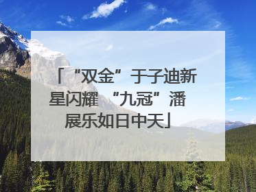 “双金”于子迪新星闪耀 “九冠”潘展乐如日中天