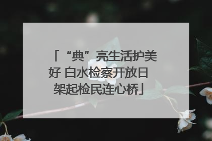 “典”亮生活护美好 白水检察开放日架起检民连心桥