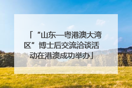 “山东—粤港澳大湾区”博士后交流洽谈活动在港澳成功举办