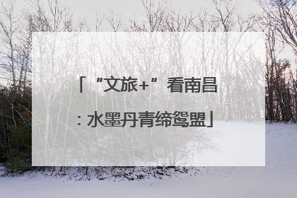 “文旅+”看南昌：水墨丹青缔鸳盟