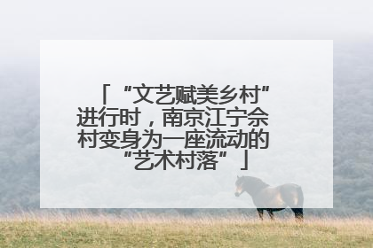 “文艺赋美乡村”进行时，南京江宁佘村变身为一座流动的“艺术村落”