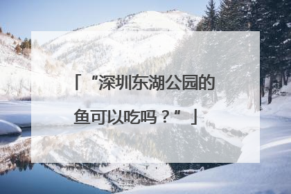 “深圳东湖公园的鱼可以吃吗？”