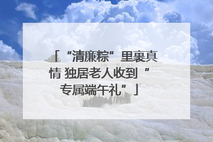 “清廉粽”里裹真情 独居老人收到“专属端午礼”