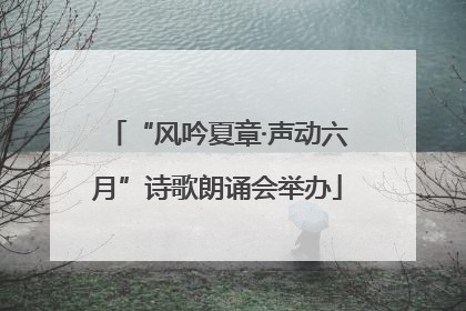 “风吟夏章·声动六月”诗歌朗诵会举办