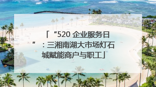 “520 企业服务日”：三湘南湖大市场灯石城赋能商户与职工