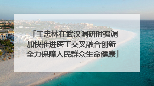 王忠林在武汉调研时强调 加快推进医工交叉融合创新 全力保障人民群众生命健康