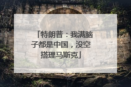 特朗普：我满脑子都是中国，没空搭理马斯克