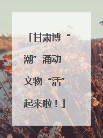 甘肃博“潮”涌动 文物“活”起来啦！