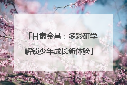 甘肃金昌：多彩研学解锁少年成长新体验