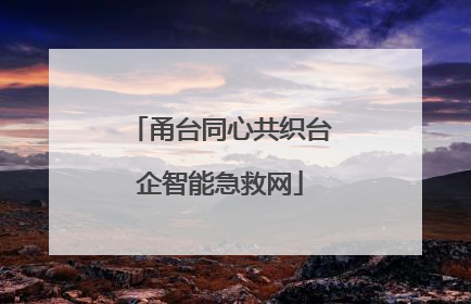 甬台同心共织台企智能急救网