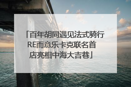 百年胡同遇见法式骑行 RE而意乐卡克联名首店亮相中海大吉巷
