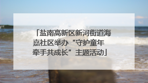 盐南高新区新河街道海嘉社区举办“守护童年 牵手共成长”主题活动
