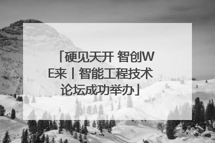 硬见天开 智创WE来丨智能工程技术论坛成功举办
