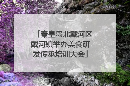 秦皇岛北戴河区戴河镇举办美食研发传承培训大会