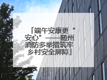 端午安康更“安心”——随州消防多举措筑牢乡村安全屏障
