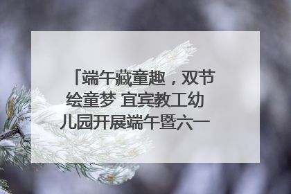 端午藏童趣，双节绘童梦 宜宾教工幼儿园开展端午暨六一亲子游园活动