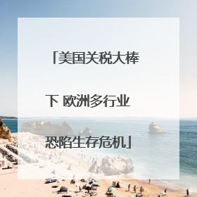 美国关税大棒下 欧洲多行业恐陷生存危机