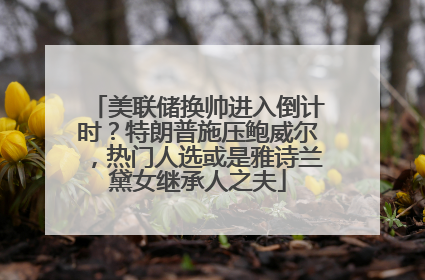 美联储换帅进入倒计时？特朗普施压鲍威尔，热门人选或是雅诗兰黛女继承人之夫