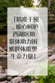 精准干预，暖心呵护 西湖区助联体助力困难群体重塑生命力量