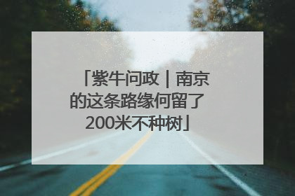 紫牛问政｜南京的这条路缘何留了200米不种树
