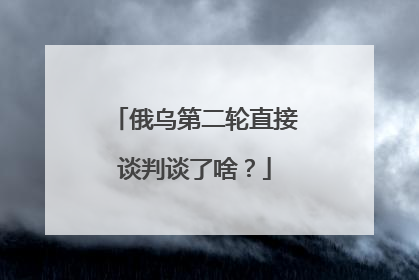 俄乌第二轮直接谈判谈了啥？