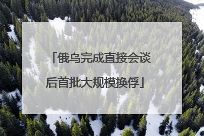 俄乌完成直接会谈后首批大规模换俘