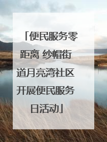 便民服务零距离 纱帽街道月亮湾社区开展便民服务日活动