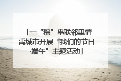 一“粽”串联邻里情 禹城市开展“我们的节日·端午”主题活动