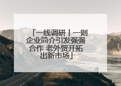 一线调研丨一则企业简介引发强强合作 老外贸开拓出新市场