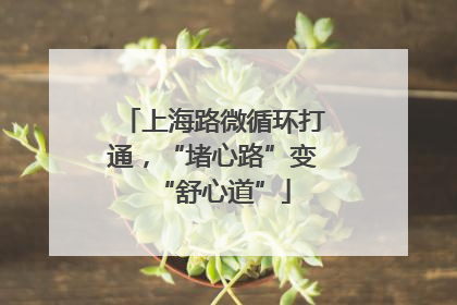 上海路微循环打通，“堵心路”变“舒心道”