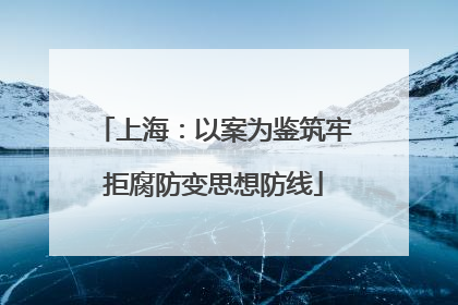上海：以案为鉴筑牢拒腐防变思想防线