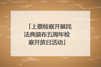 上蔡检察开展民法典颁布五周年检察开放日活动