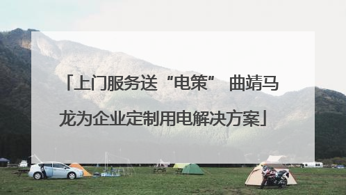 上门服务送“电策” 曲靖马龙为企业定制用电解决方案
