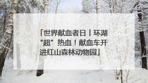 世界献血者日丨环湖“超”热血！献血车开进红山森林动物园
