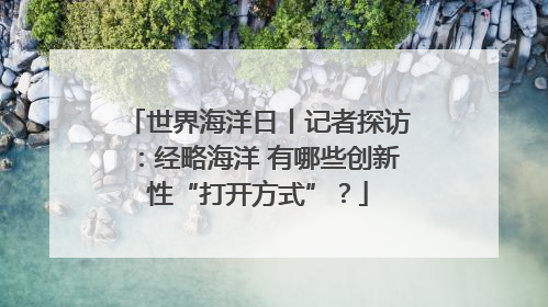 世界海洋日丨记者探访：经略海洋 有哪些创新性“打开方式”？