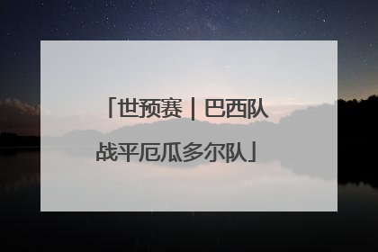 世预赛｜巴西队战平厄瓜多尔队