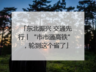 东北振兴 交通先行丨“市市通高铁”，轮到这个省了