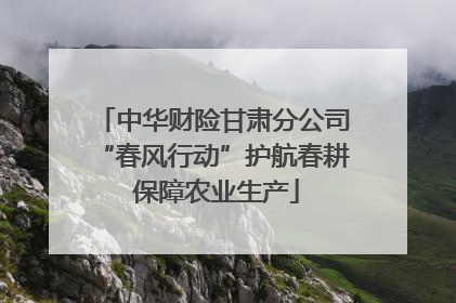 中华财险甘肃分公司“春风行动”护航春耕 保障农业生产