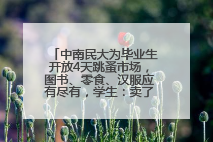 中南民大为毕业生开放4天跳蚤市场，图书、零食、汉服应有尽有，学生：卖了几十个手串
