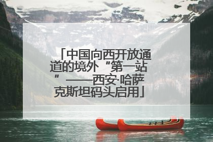 中国向西开放通道的境外“第一站”——西安·哈萨克斯坦码头启用