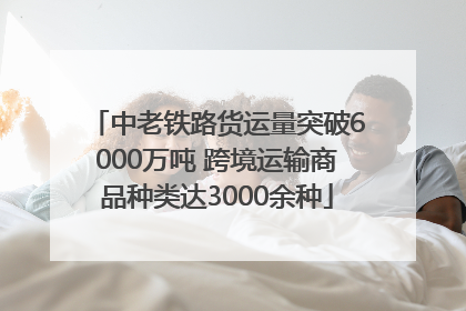 中老铁路货运量突破6000万吨 跨境运输商品种类达3000余种