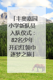丰奥嘉园小学新队员入队仪式：82名少年开启红领巾逐梦之旅