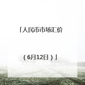 人民币市场汇价（6月12日）