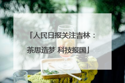 人民日报关注吉林：茶思造梦 科技报国
