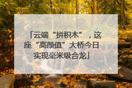 云端“拼积木”，这座“高颜值”大桥今日实现毫米级合龙